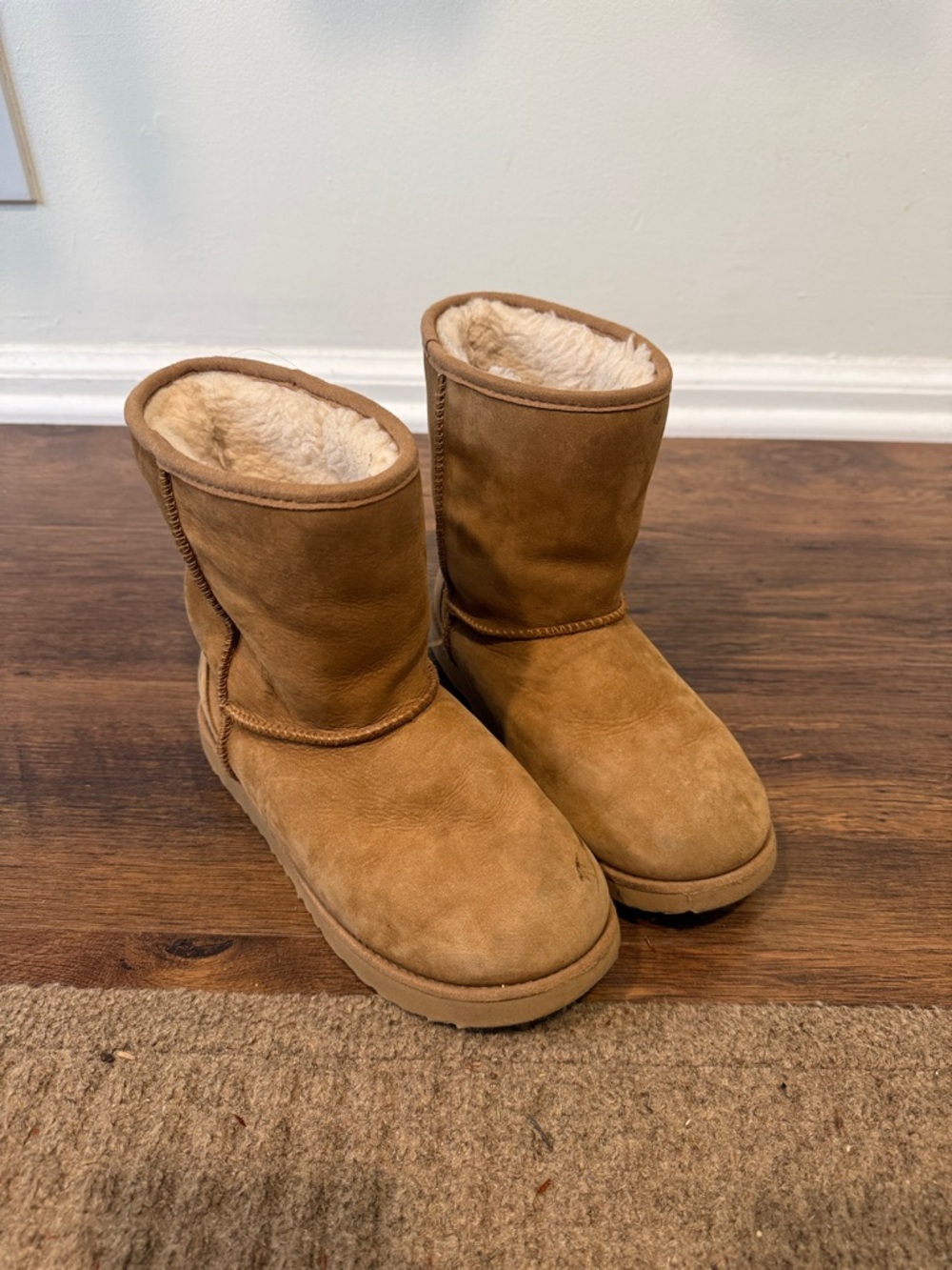 Kids UGG Classic Suede Winter Boots - Chestnut